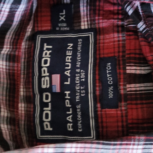 NWT Polo by Ralph Lauren Red Plaid Flannel Button Down Sz XL - Picture 2 of 4